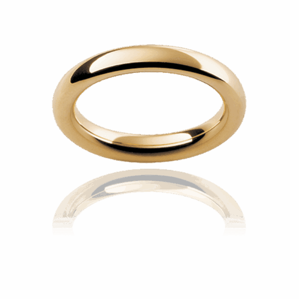 Rp 3Mm Yellow Gold Classic Round Mens Wedding Ring