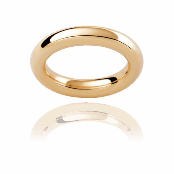 Rp 4Mm Yellow Gold Classic Round Mens Wedding Ring