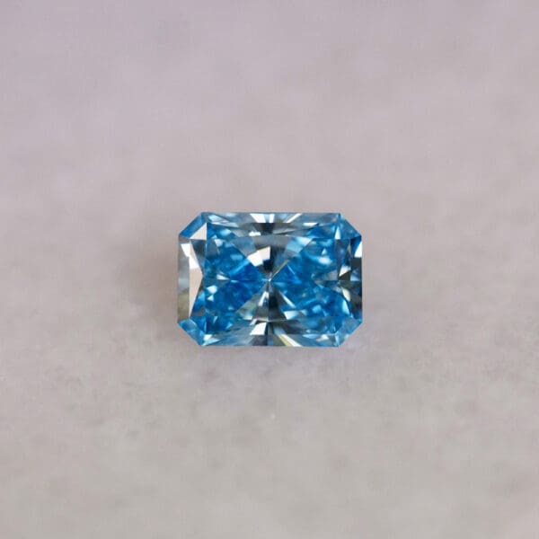 Radiant Cut 1 55ct Fancy Vivid Blue VS1 610317794 Front