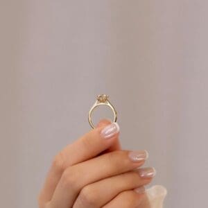 Hand Held Correa 1 52Ct Yellow Gold Lab Grown Diamond Protea Floral Basket Solitaire Tapered Band Ring Blog Post
