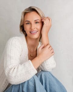 Model Wears Charli, Indie And Justine Rondelles Which Are The Perfect Finishing Touch To Any Jewellery Look